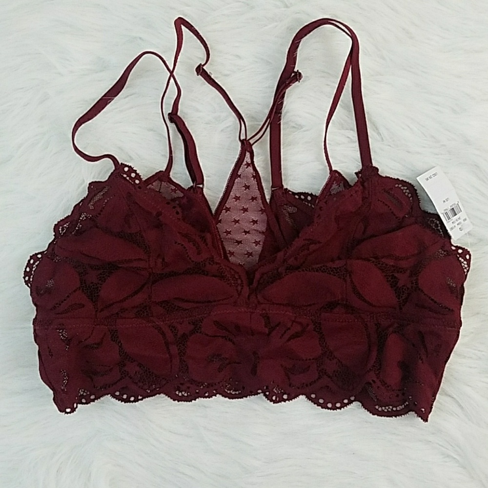 AERIE LAYERED LACE RACERBACK BRALETTE NWT size M
